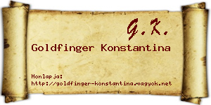 Goldfinger Konstantina névjegykártya